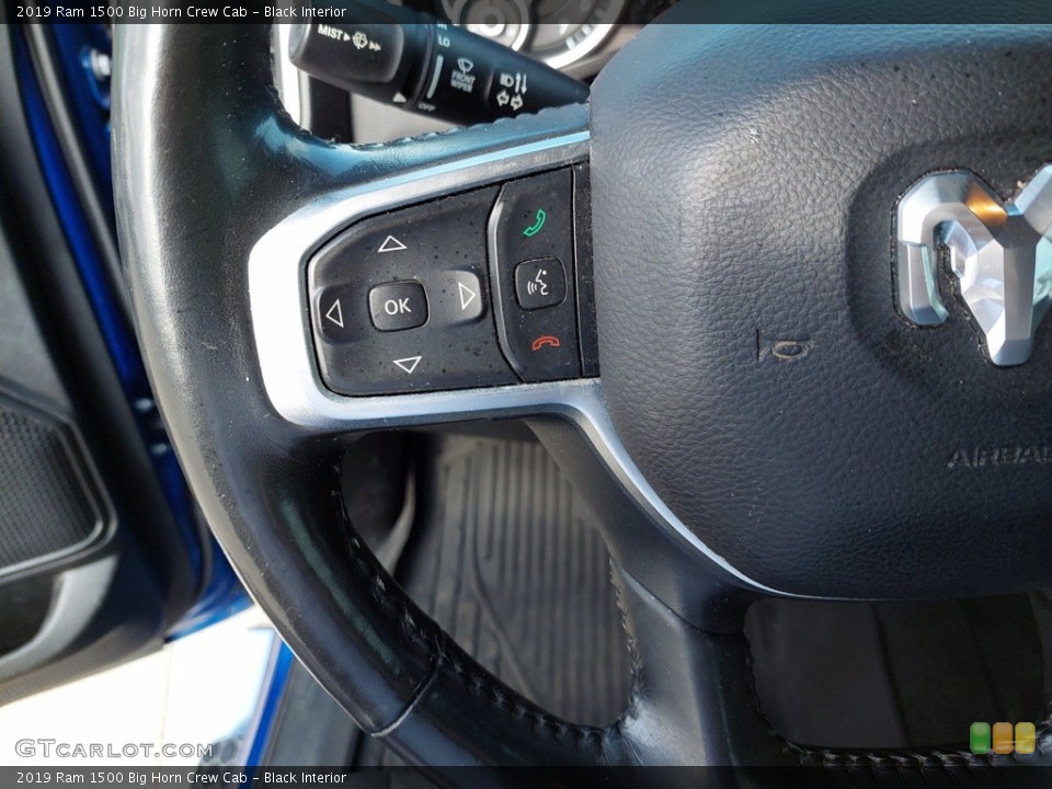 Black Interior Steering Wheel for the 2019 Ram 1500 Big Horn Crew Cab #142591154