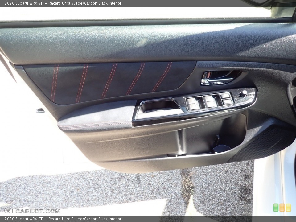 Recaro Ultra Suede/Carbon Black Interior Door Panel for the 2020 Subaru WRX STI #142594688