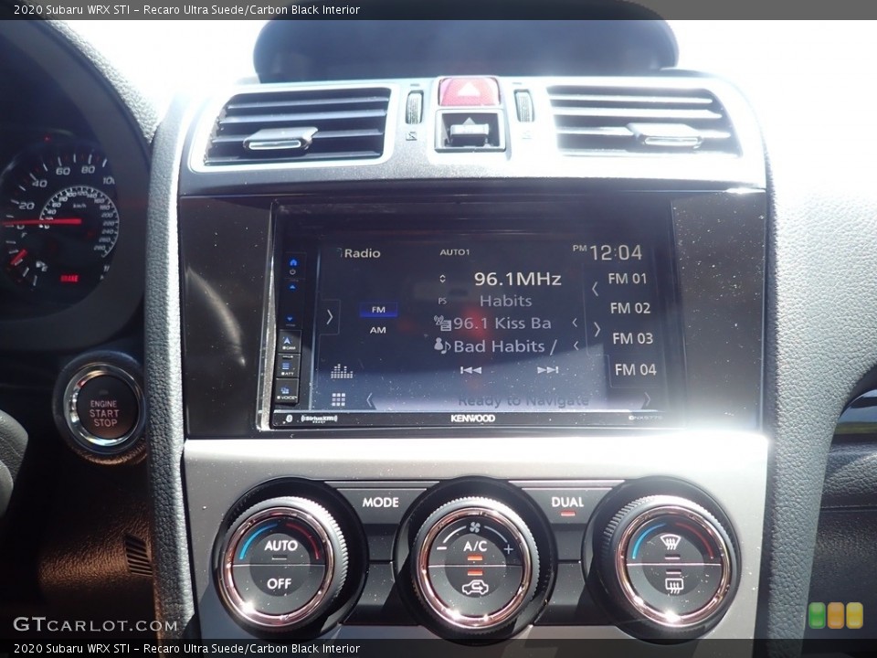 Recaro Ultra Suede/Carbon Black Interior Controls for the 2020 Subaru WRX STI #142594724