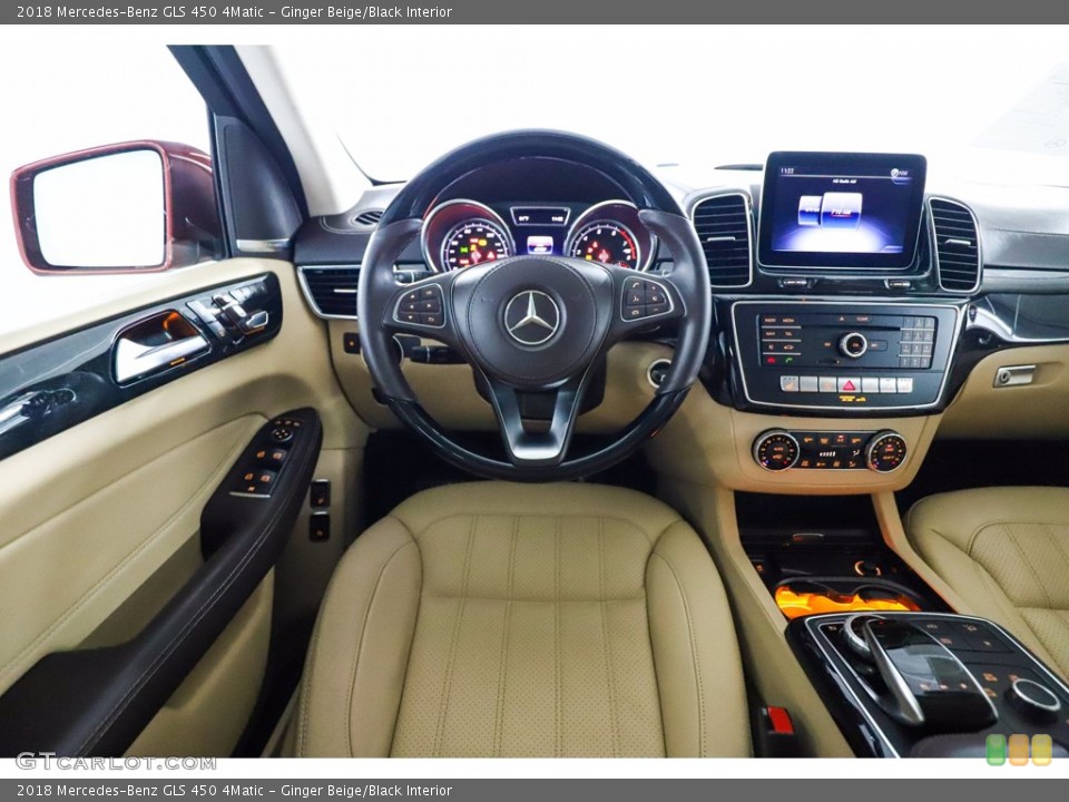 Ginger Beige/Black Interior Dashboard for the 2018 Mercedes-Benz GLS 450 4Matic #142598108