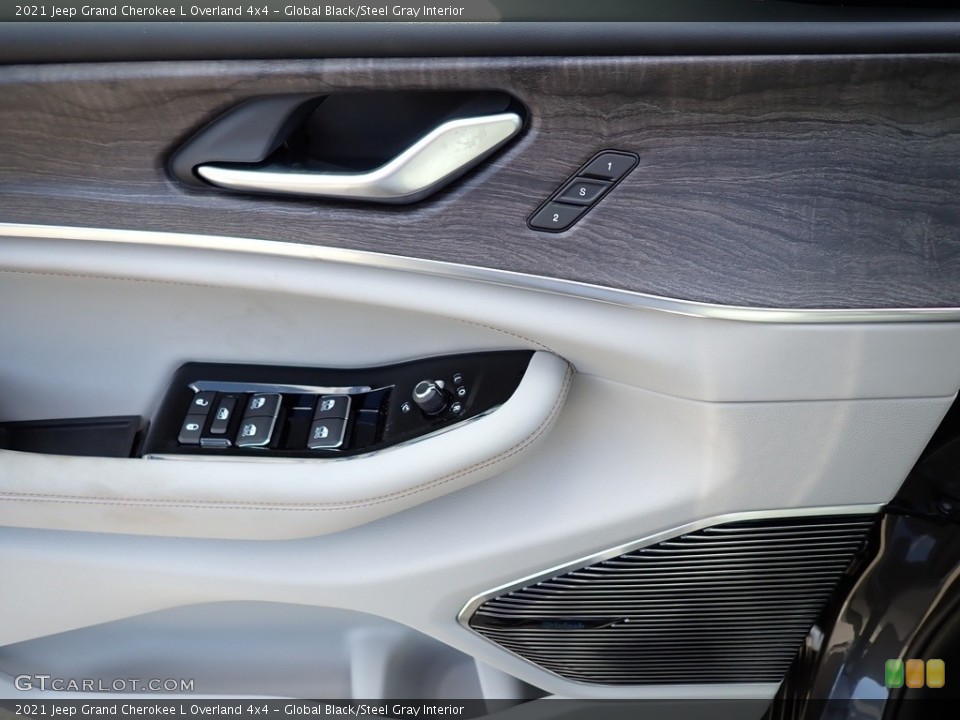 Global Black/Steel Gray Interior Door Panel for the 2021 Jeep Grand Cherokee L Overland 4x4 #142599038