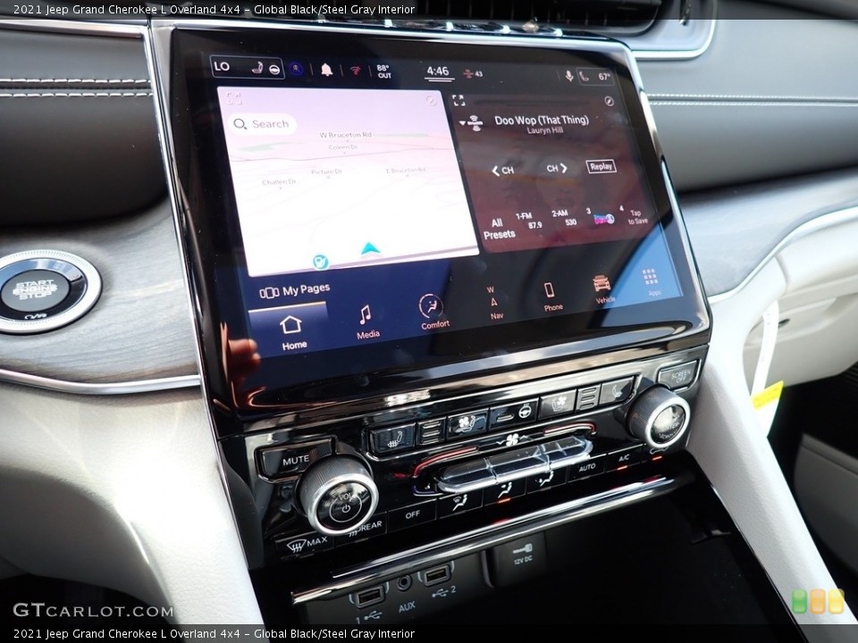 Global Black/Steel Gray Interior Controls for the 2021 Jeep Grand Cherokee L Overland 4x4 #142599119