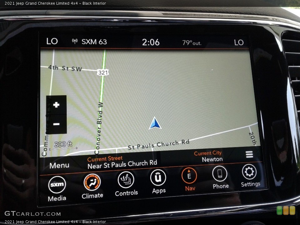 Black Interior Navigation for the 2021 Jeep Grand Cherokee Limited 4x4 #142599341