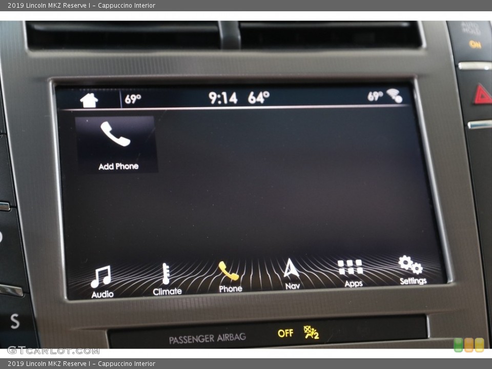 Cappuccino Interior Controls for the 2019 Lincoln MKZ Reserve I #142599401
