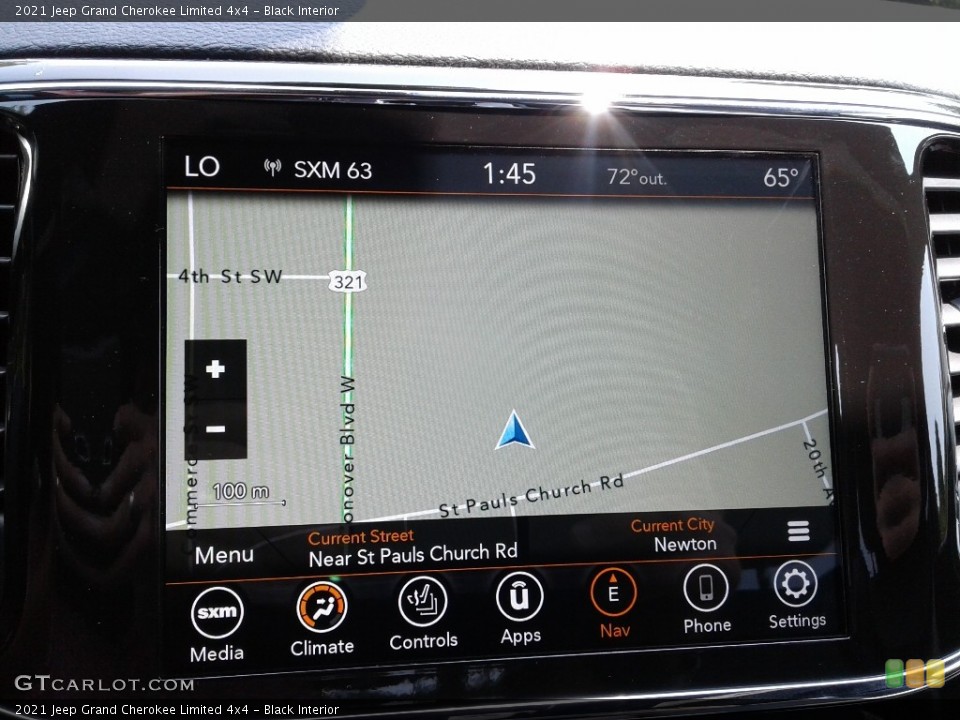 Black Interior Navigation for the 2021 Jeep Grand Cherokee Limited 4x4 #142599932