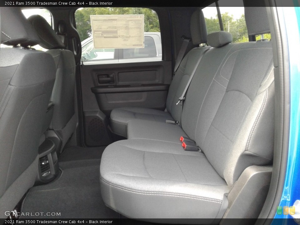 Black Interior Rear Seat for the 2021 Ram 3500 Tradesman Crew Cab 4x4 #142600334