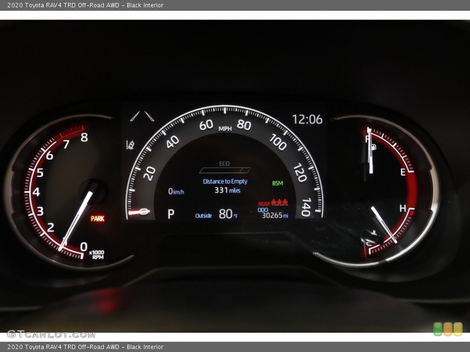 Black Interior Gauges for the 2020 Toyota RAV4 TRD Off-Road AWD #142602182