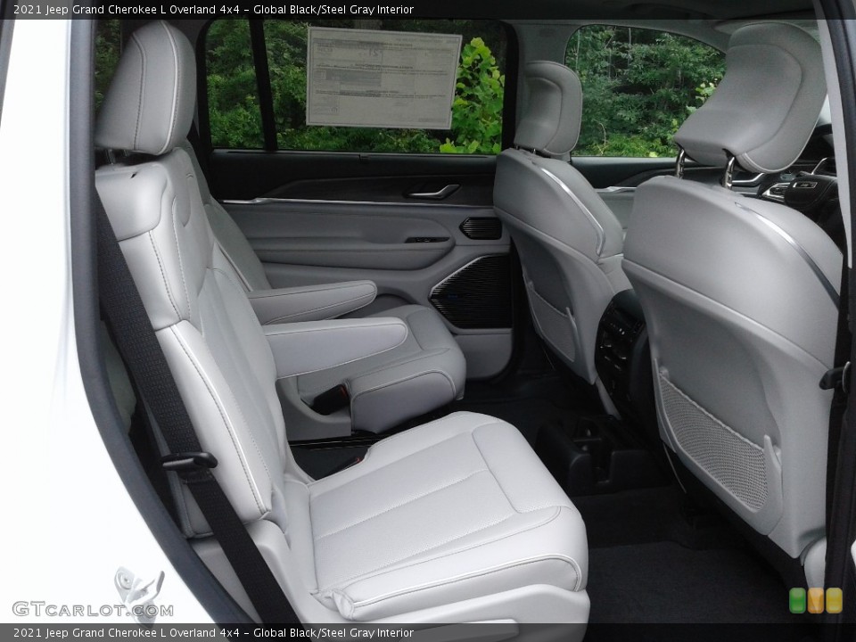 Global Black/Steel Gray Interior Rear Seat for the 2021 Jeep Grand Cherokee L Overland 4x4 #142604702