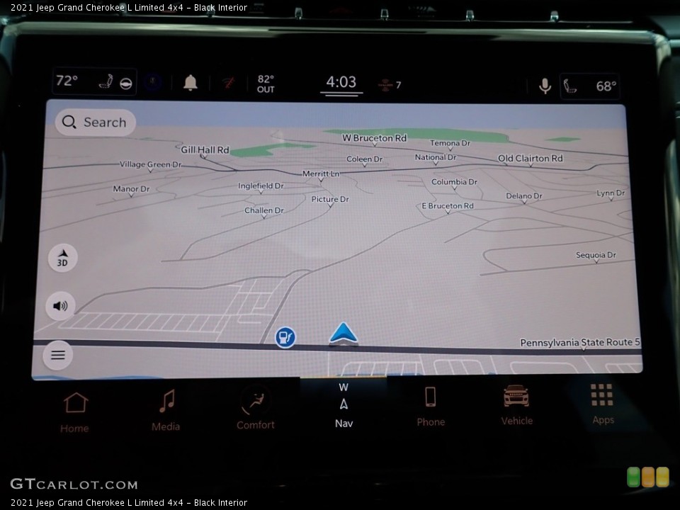Black Interior Navigation for the 2021 Jeep Grand Cherokee L Limited 4x4 #142604780