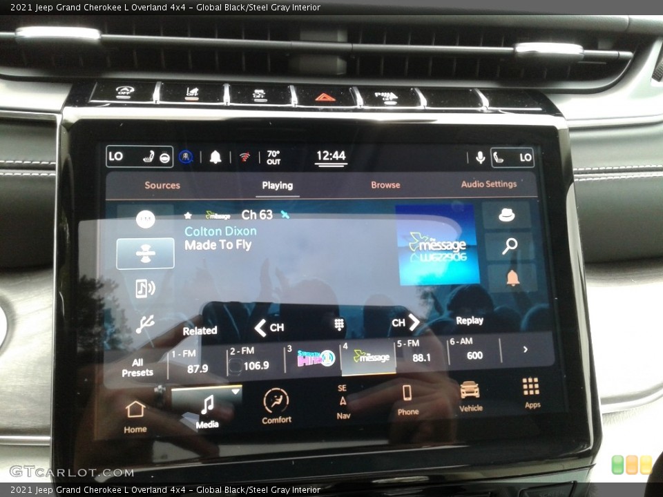 Global Black/Steel Gray Interior Controls for the 2021 Jeep Grand Cherokee L Overland 4x4 #142604897