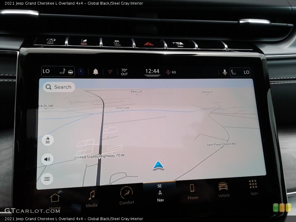 Global Black/Steel Gray Interior Navigation for the 2021 Jeep Grand Cherokee L Overland 4x4 #142604921