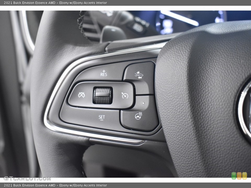 Ebony w/Ebony Accents Interior Steering Wheel for the 2021 Buick Envision Essence AWD #142605230