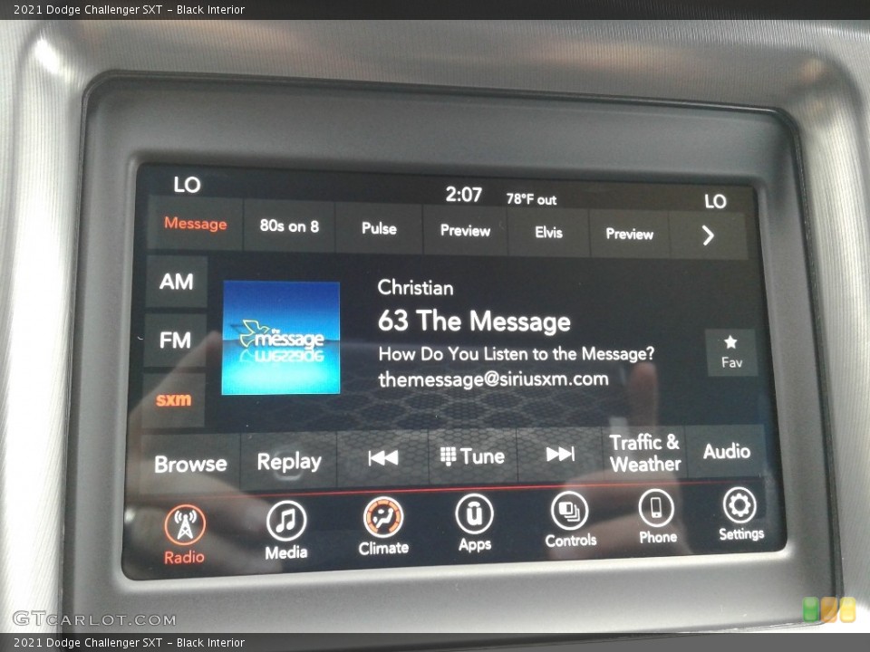 Black Interior Audio System for the 2021 Dodge Challenger SXT #142605896