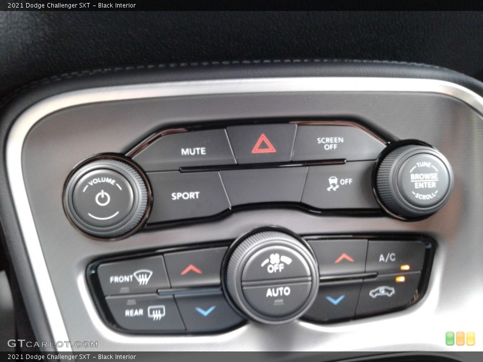 Black Interior Controls for the 2021 Dodge Challenger SXT #142605941