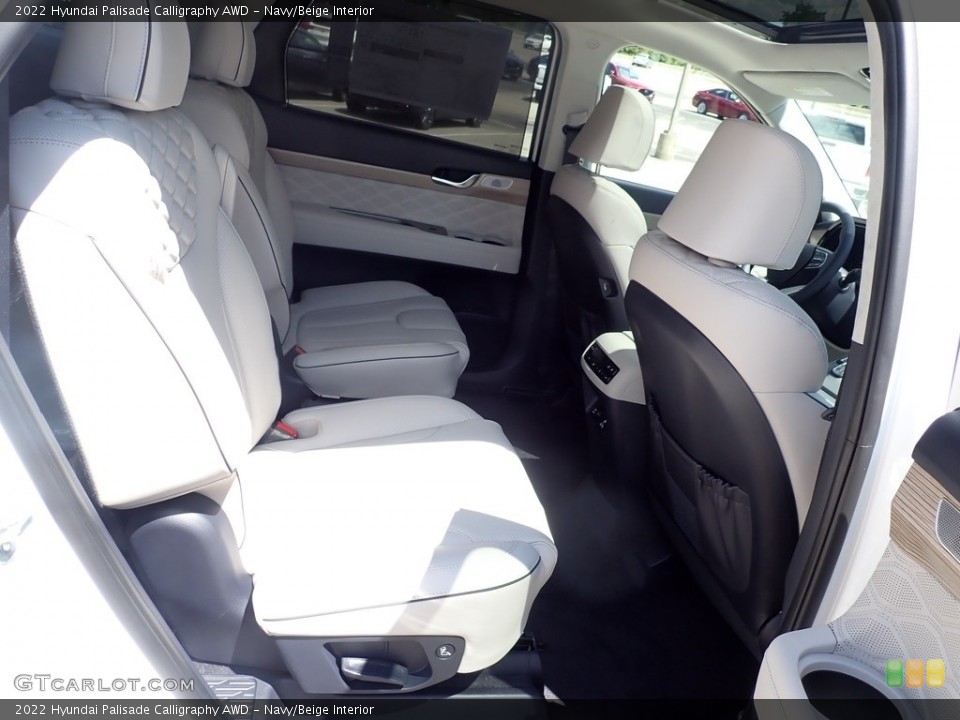 Navy/Beige Interior Rear Seat for the 2022 Hyundai Palisade Calligraphy AWD #142606523