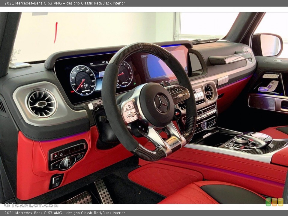 designo Classic Red/Black Interior Controls for the 2021 Mercedes-Benz G 63 AMG #142608203
