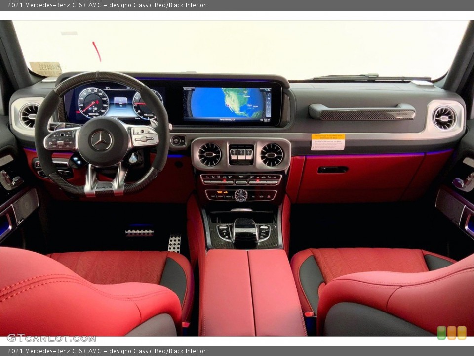 designo Classic Red/Black Interior Dashboard for the 2021 Mercedes-Benz G 63 AMG #142608254