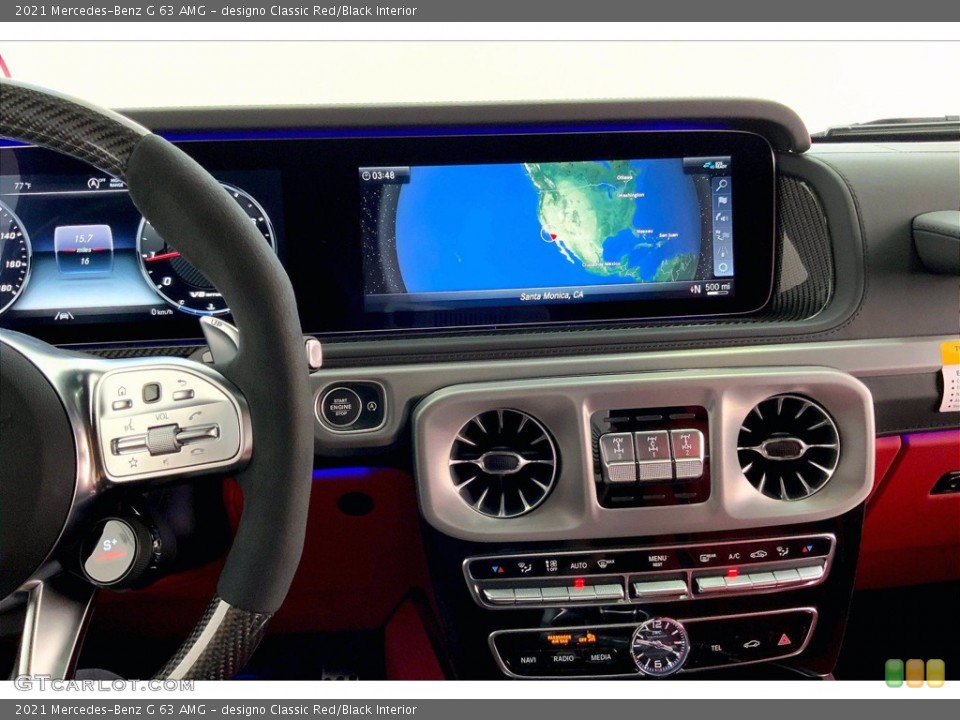 designo Classic Red/Black Interior Controls for the 2021 Mercedes-Benz G 63 AMG #142608275