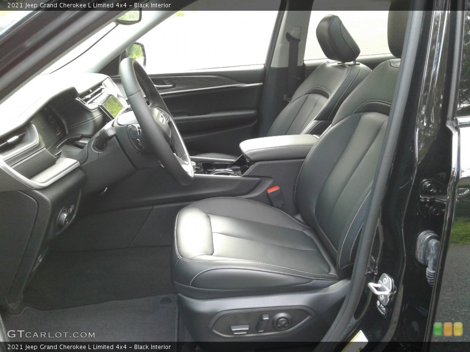 Black Interior Front Seat for the 2021 Jeep Grand Cherokee L Limited 4x4 #142608791
