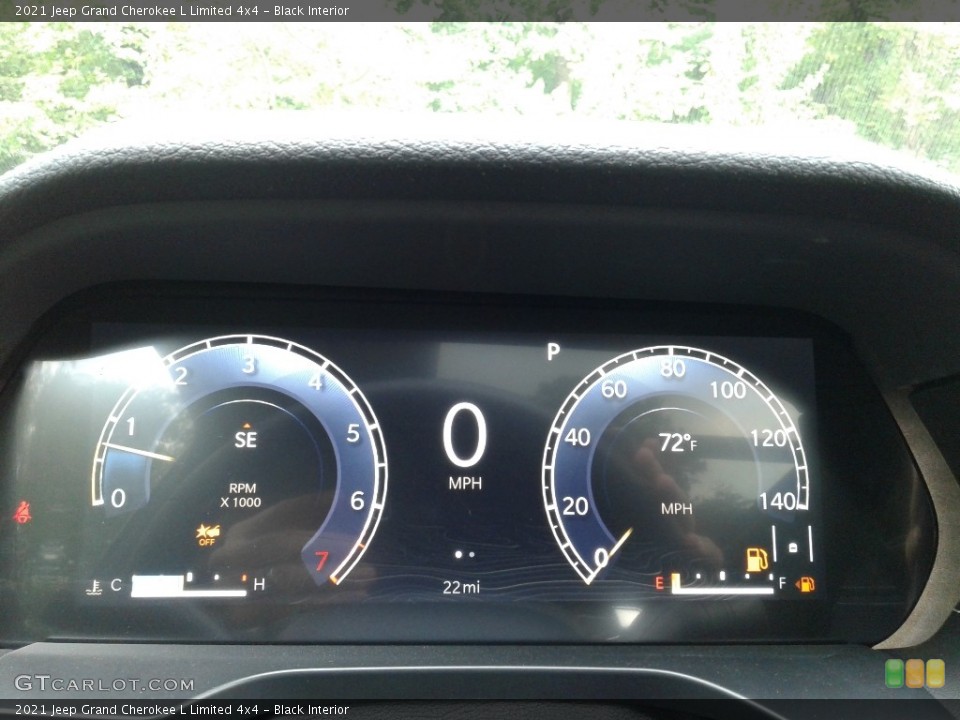 Black Interior Gauges for the 2021 Jeep Grand Cherokee L Limited 4x4 #142608983