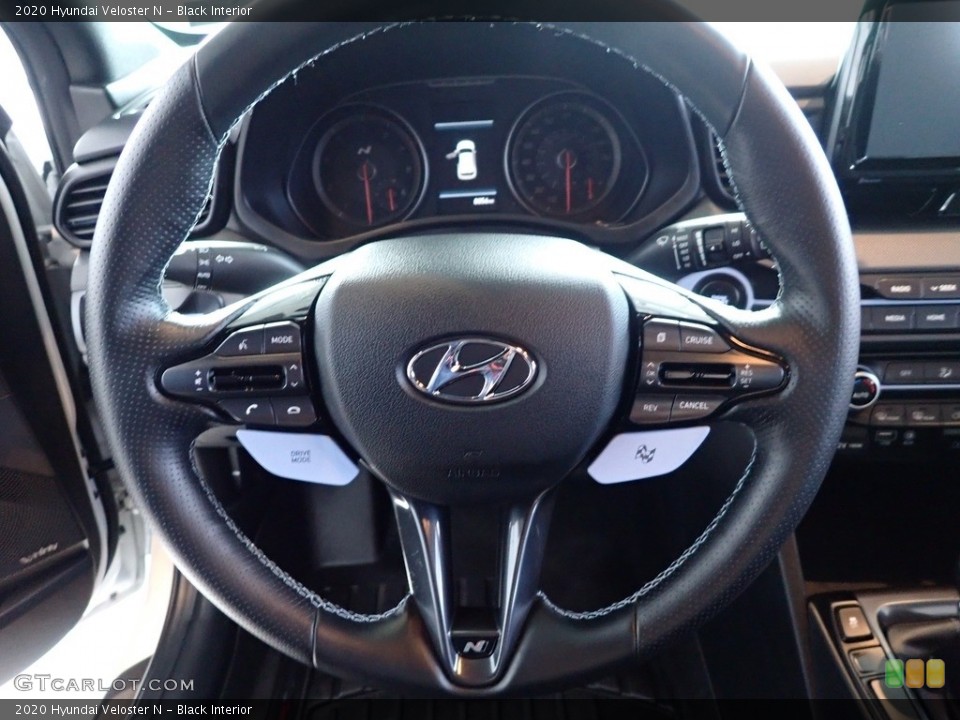 Black Interior Steering Wheel for the 2020 Hyundai Veloster N #142609589