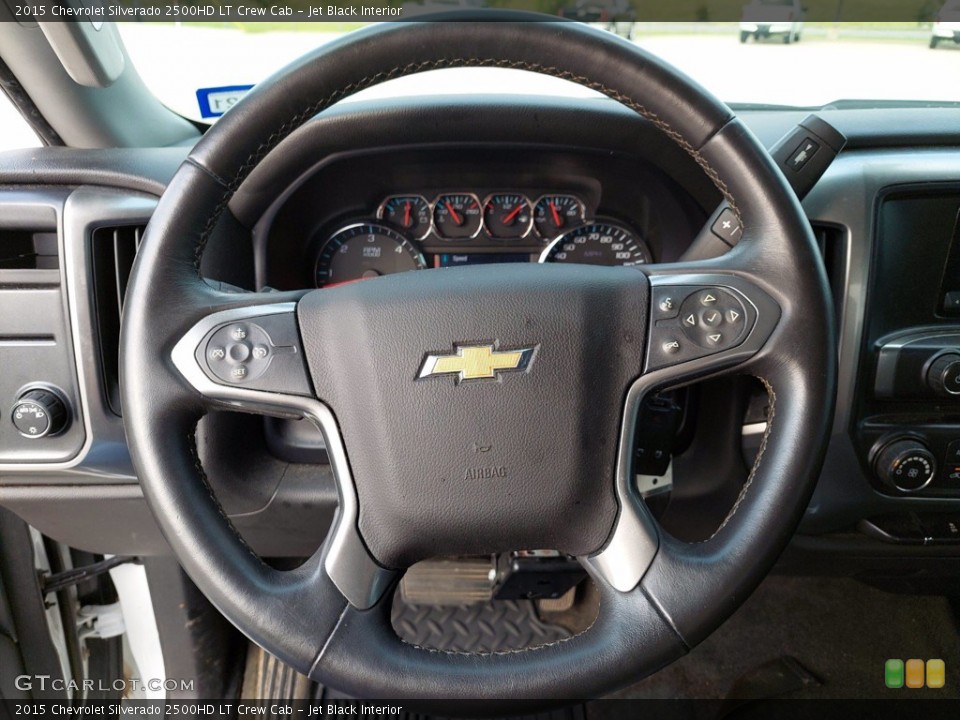 Jet Black Interior Steering Wheel for the 2015 Chevrolet Silverado 2500HD LT Crew Cab #142611498
