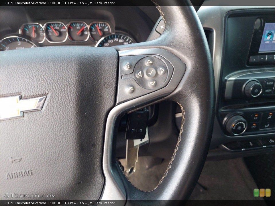 Jet Black Interior Steering Wheel for the 2015 Chevrolet Silverado 2500HD LT Crew Cab #142611552