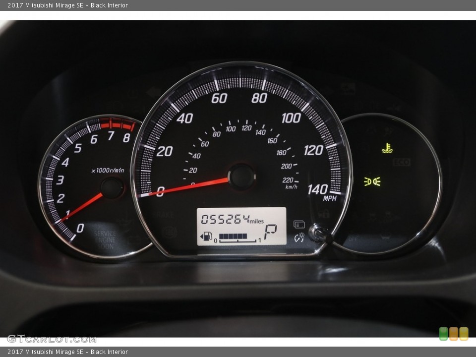 Black Interior Gauges for the 2017 Mitsubishi Mirage SE #142611915