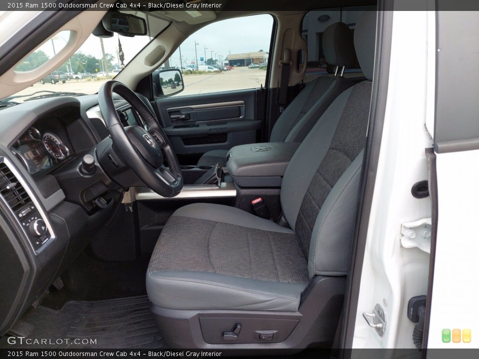 Black/Diesel Gray Interior Photo for the 2015 Ram 1500 Outdoorsman Crew Cab 4x4 #142614426