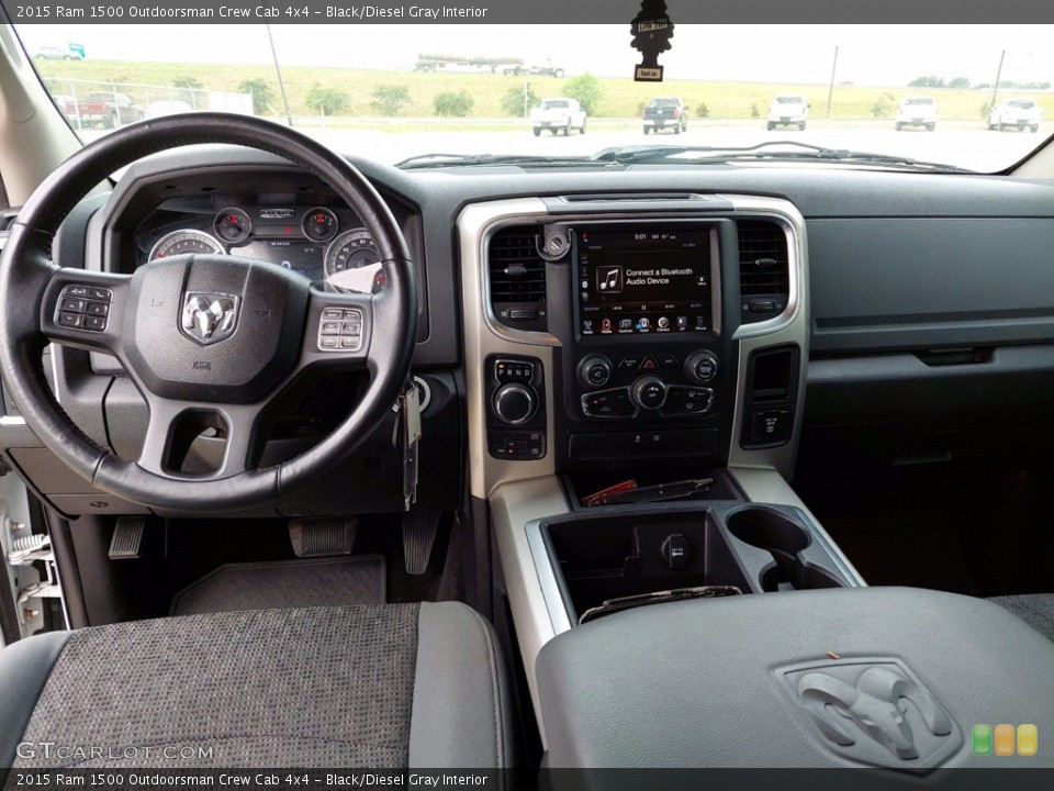 Black/Diesel Gray Interior Dashboard for the 2015 Ram 1500 Outdoorsman Crew Cab 4x4 #142614447