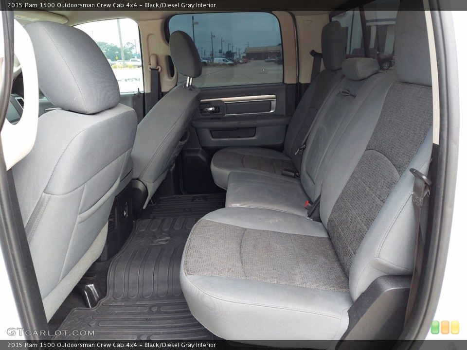 Black/Diesel Gray Interior Rear Seat for the 2015 Ram 1500 Outdoorsman Crew Cab 4x4 #142614465