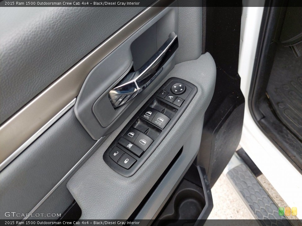 Black/Diesel Gray Interior Door Panel for the 2015 Ram 1500 Outdoorsman Crew Cab 4x4 #142614513