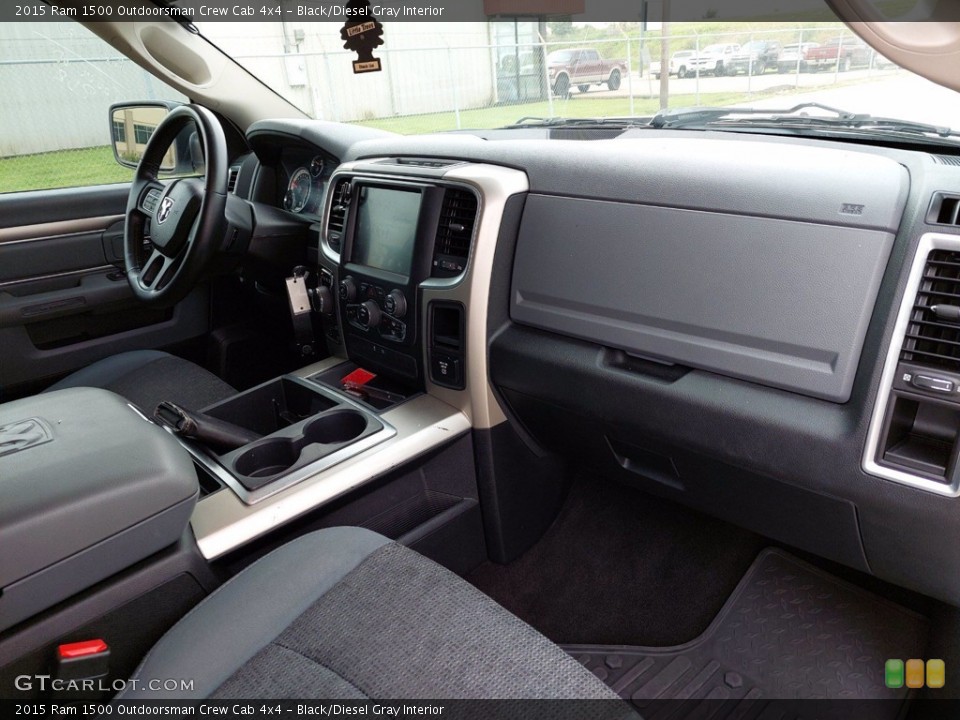 Black/Diesel Gray Interior Dashboard for the 2015 Ram 1500 Outdoorsman Crew Cab 4x4 #142614855