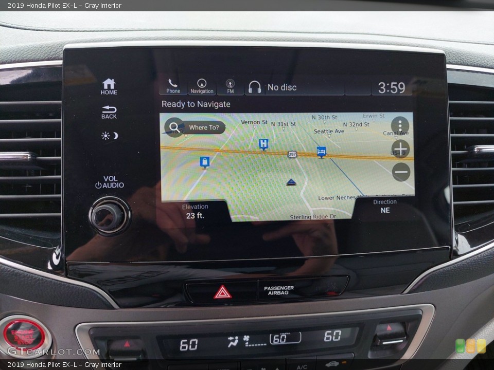 Gray Interior Navigation for the 2019 Honda Pilot EX-L #142618819