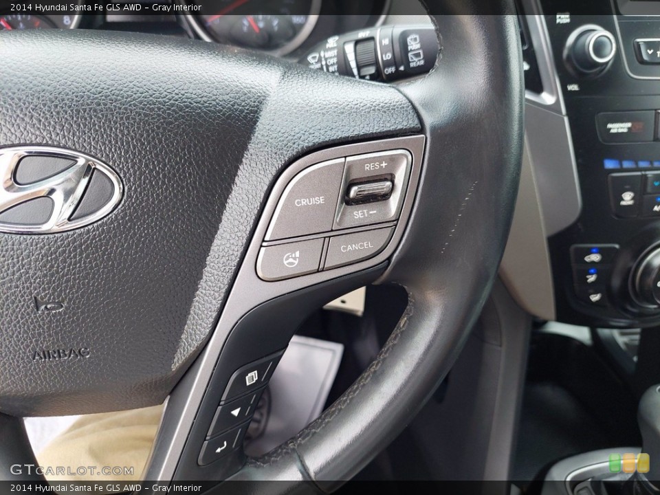 Gray Interior Steering Wheel for the 2014 Hyundai Santa Fe GLS AWD #142619605