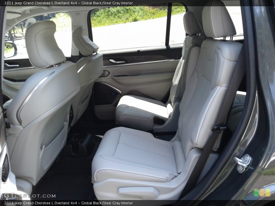 Global Black/Steel Gray Interior Rear Seat for the 2021 Jeep Grand Cherokee L Overland 4x4 #142619785