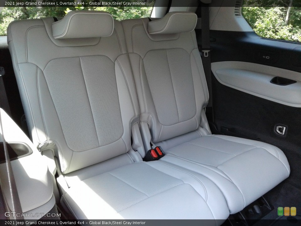 Global Black/Steel Gray Interior Rear Seat for the 2021 Jeep Grand Cherokee L Overland 4x4 #142619899