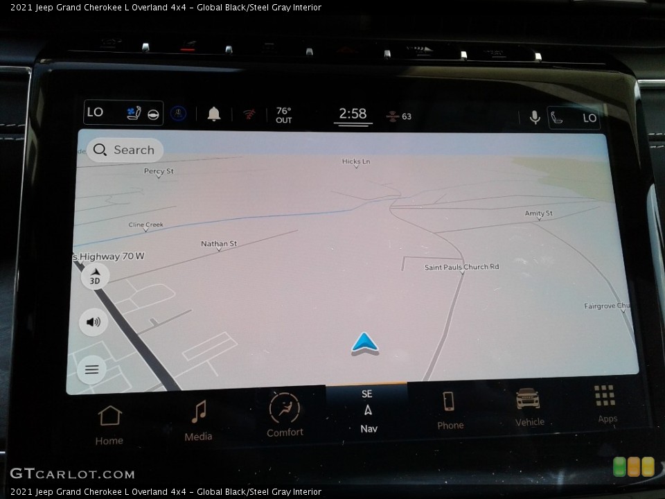Global Black/Steel Gray Interior Navigation for the 2021 Jeep Grand Cherokee L Overland 4x4 #142620103