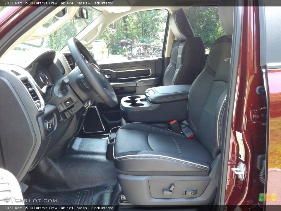 Black Interior Front Seat for the 2021 Ram 3500 Laramie Crew Cab 4x4 Chassis #142620652