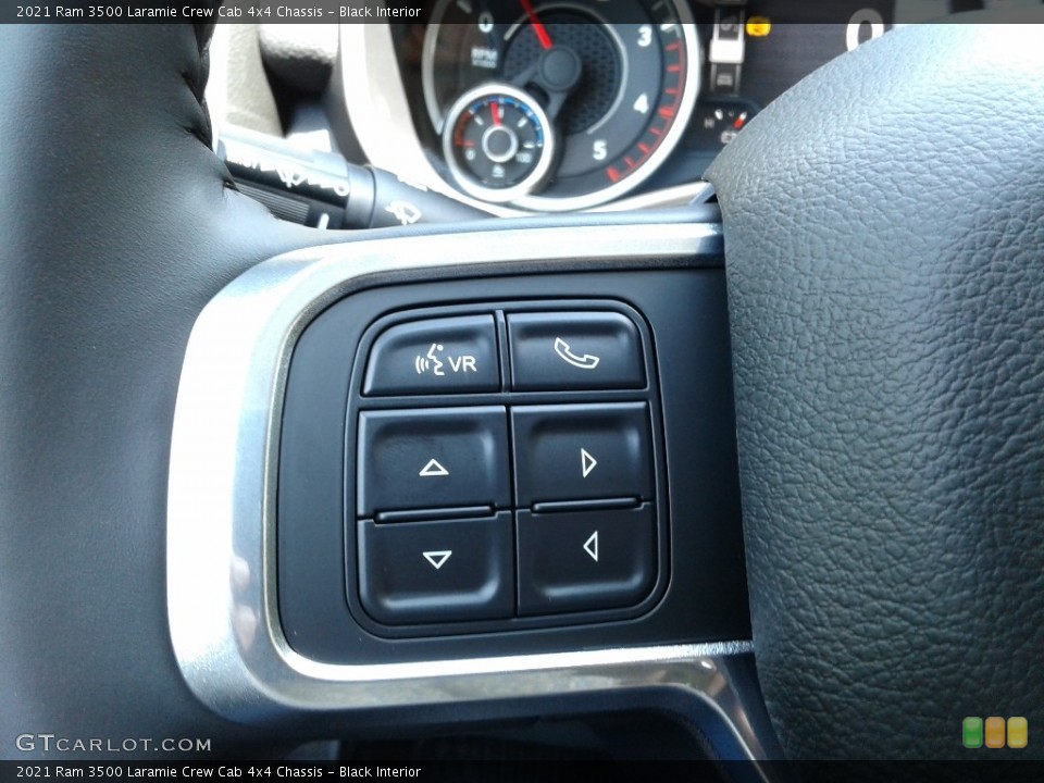 Black Interior Steering Wheel for the 2021 Ram 3500 Laramie Crew Cab 4x4 Chassis #142620865