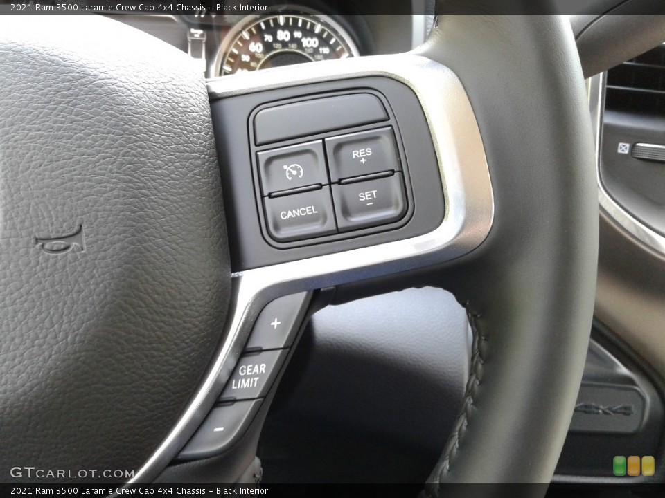 Black Interior Steering Wheel for the 2021 Ram 3500 Laramie Crew Cab 4x4 Chassis #142620889