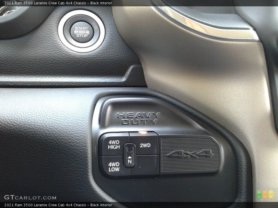 Black Interior Controls for the 2021 Ram 3500 Laramie Crew Cab 4x4 Chassis #142620938