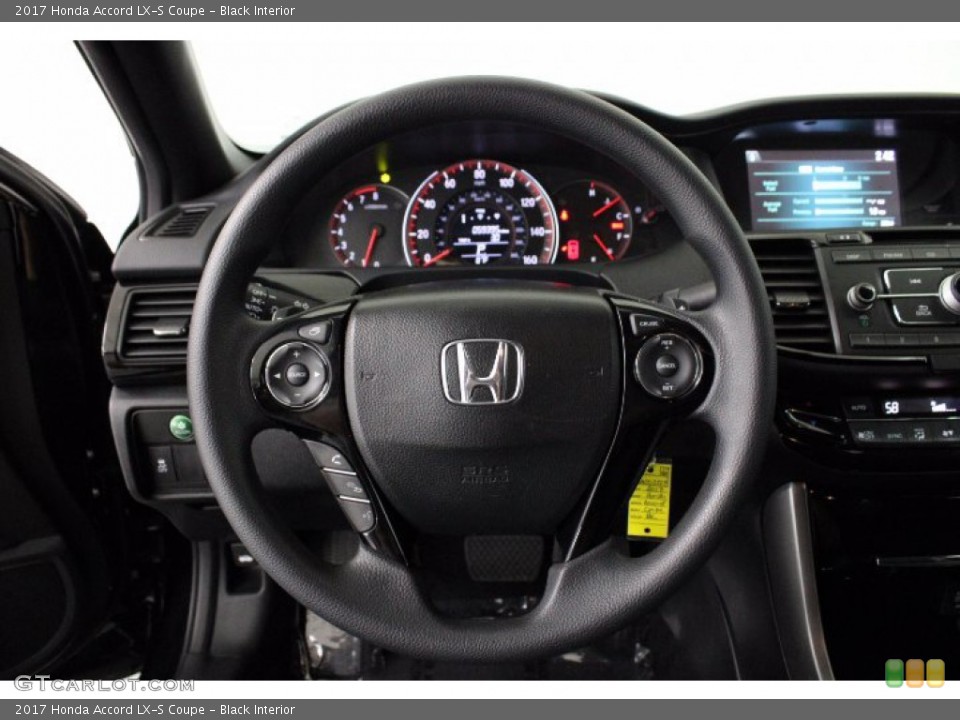 Black Interior Steering Wheel for the 2017 Honda Accord LX-S Coupe #142623184