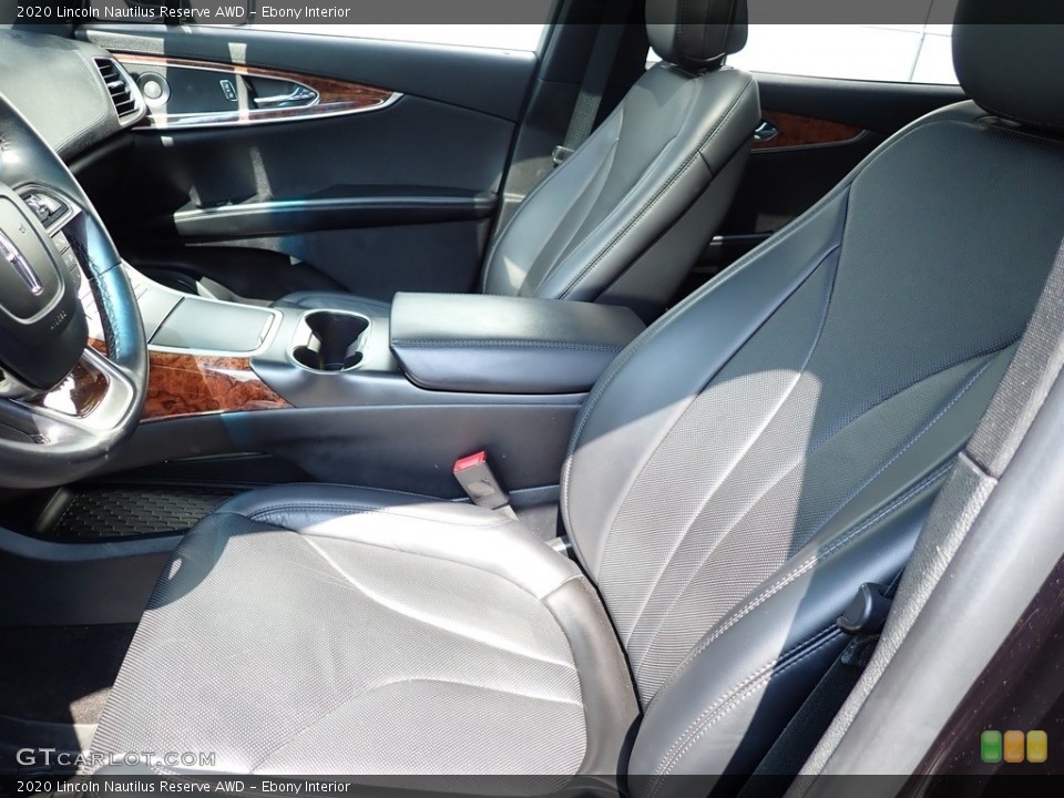 Ebony Interior Front Seat for the 2020 Lincoln Nautilus Reserve AWD #142624765