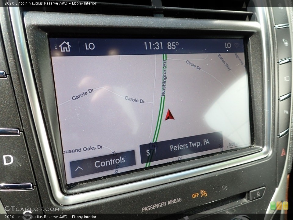 Ebony Interior Navigation for the 2020 Lincoln Nautilus Reserve AWD #142624802