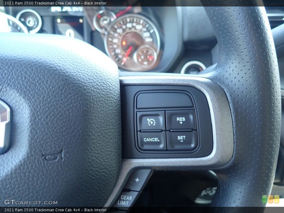 Black Interior Steering Wheel for the 2021 Ram 3500 Tradesman Crew Cab 4x4 #142625762