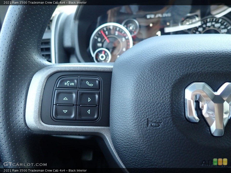 Black Interior Steering Wheel for the 2021 Ram 3500 Tradesman Crew Cab 4x4 #142625786