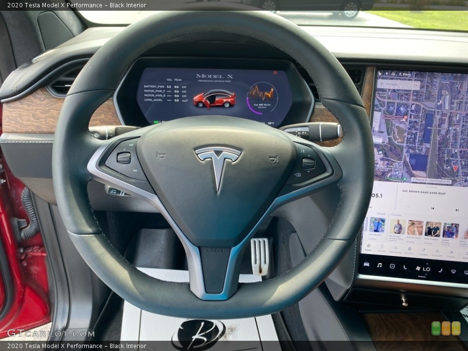 Black Interior Steering Wheel for the 2020 Tesla Model X Performance #142628735