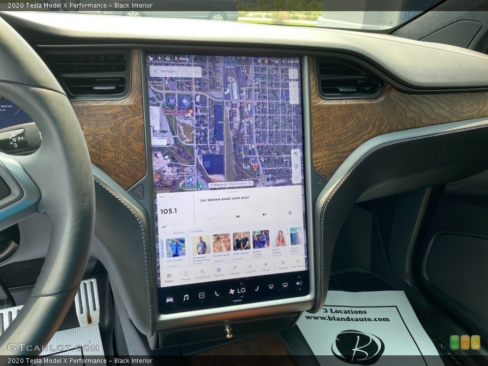 Black Interior Navigation for the 2020 Tesla Model X Performance #142628873