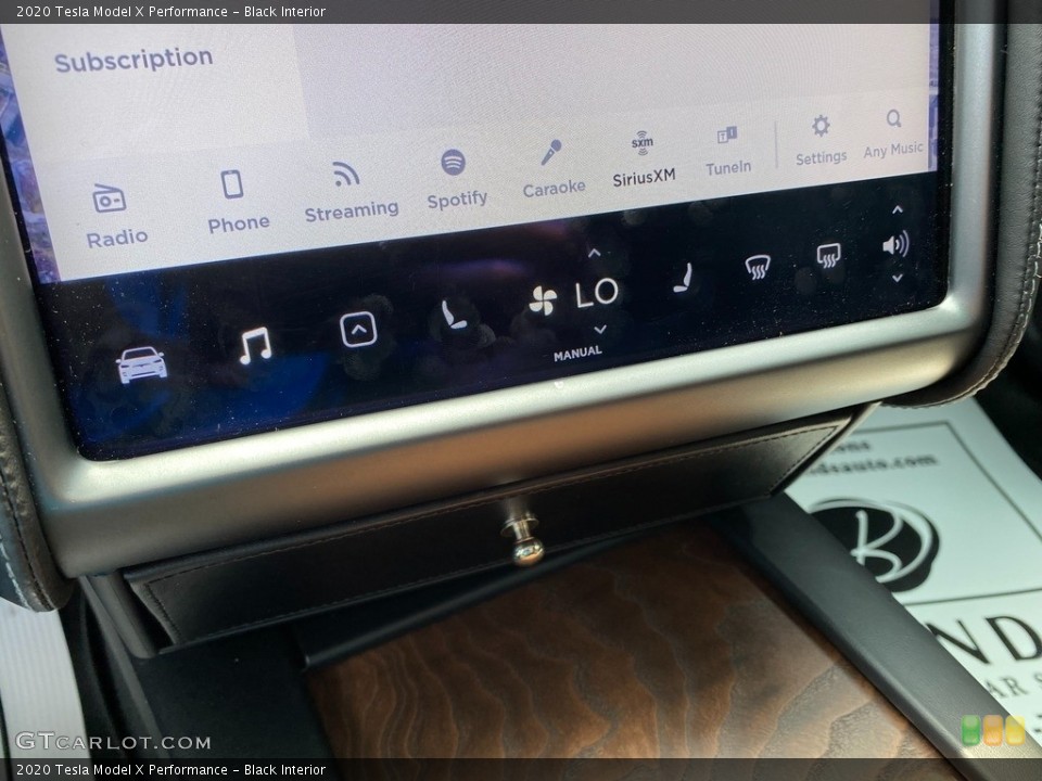 Black Interior Controls for the 2020 Tesla Model X Performance #142629215